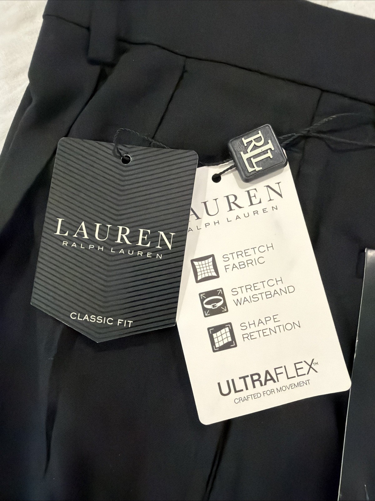 NWT Lauren Ralph Lauren UltraFlex Classic Fit Dress Pants – Black – 30w x 30L