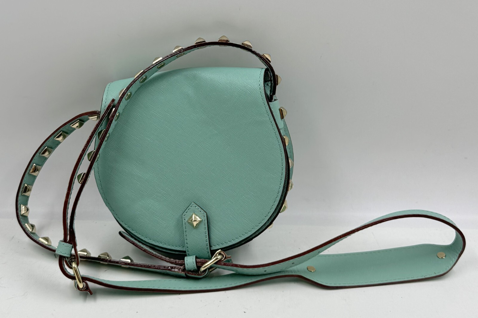Rebecca Minkoff Skylar Handbag Women’s Teal Studded Crossbody Messenger Bag