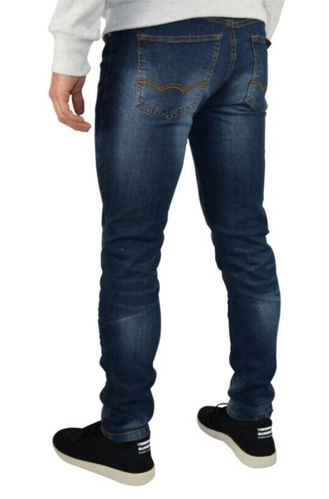 Mens Slim Fit Stretch Jeans Comfy Fashionable Super Flex Denim Pants