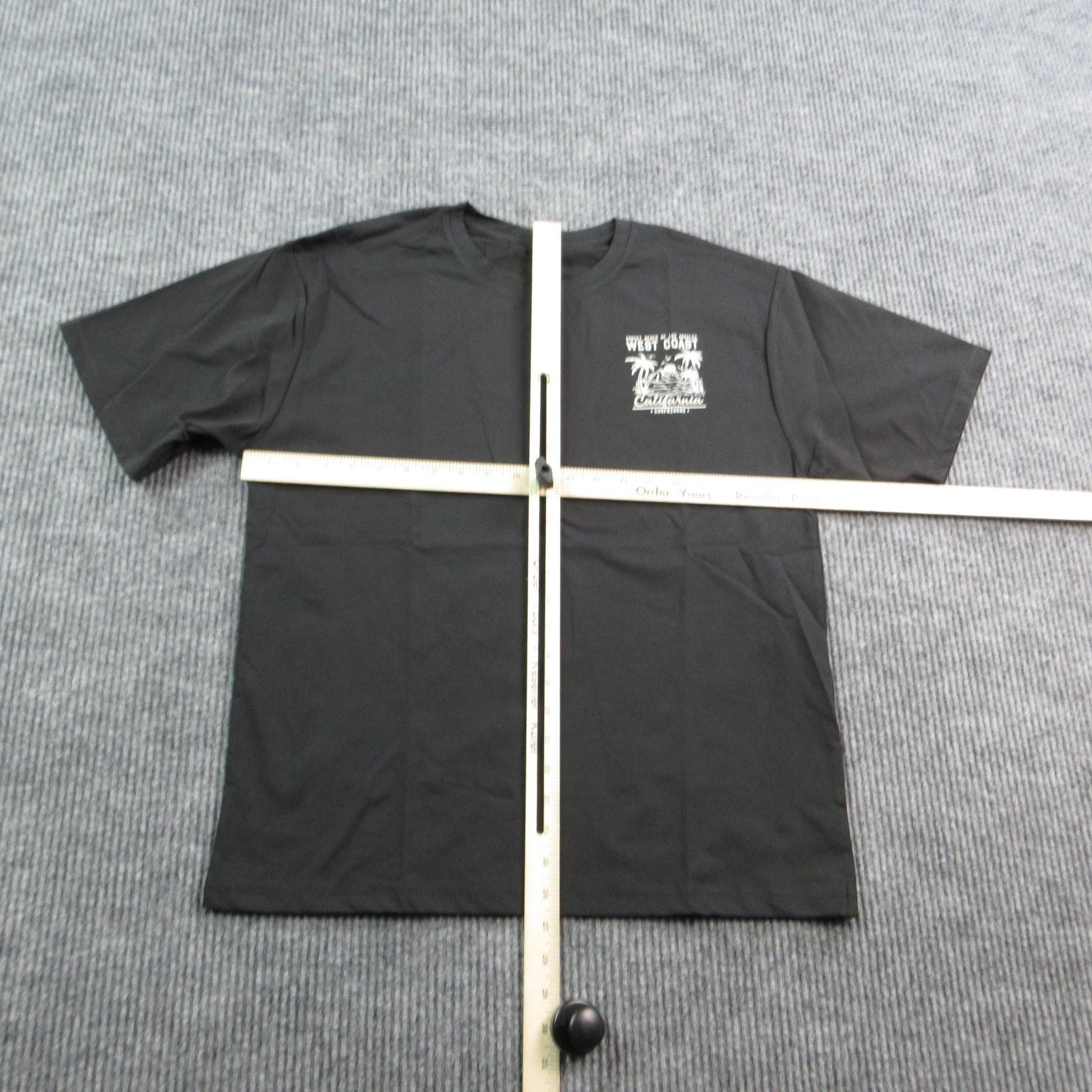 West Coast California Shirt Mens M Black Short Sleeve Beach Graphic Tee NWOT