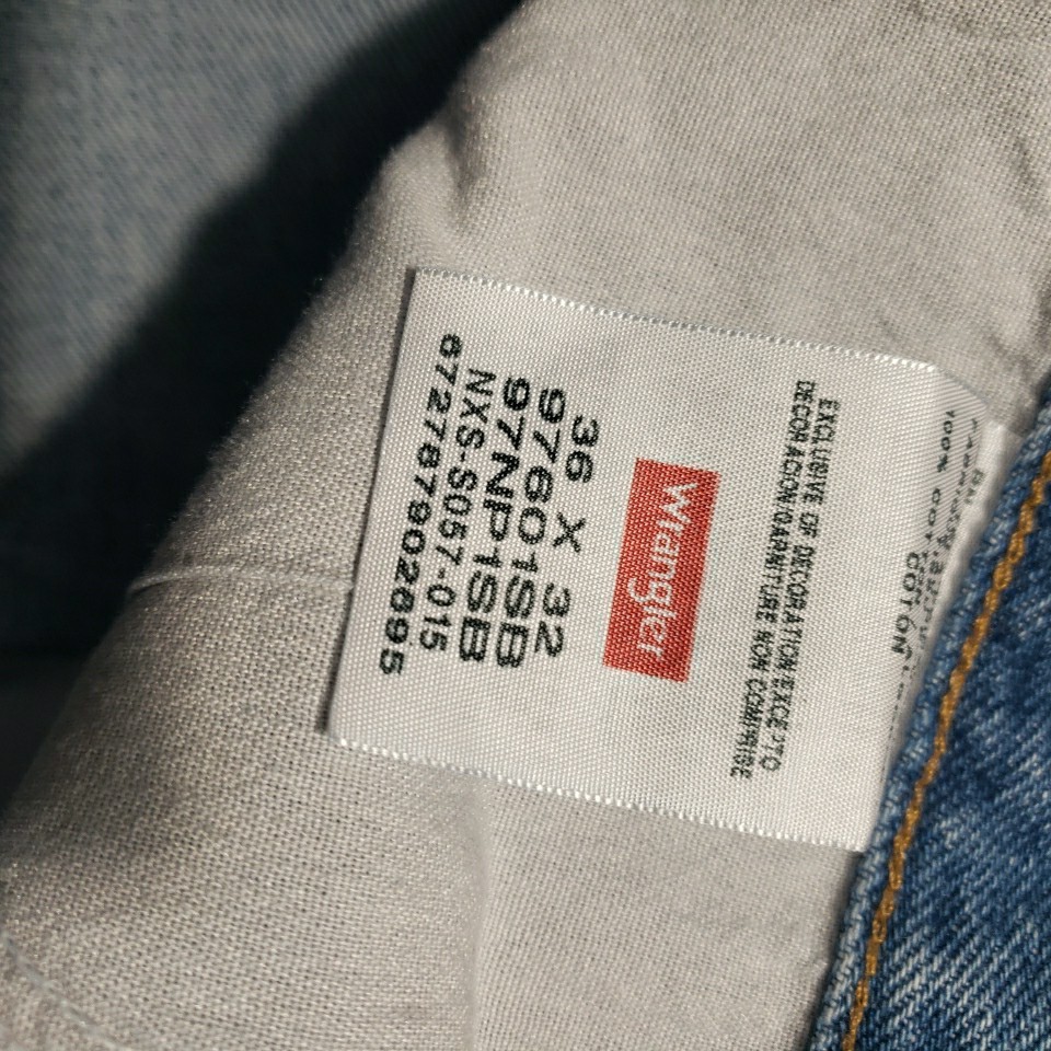 Wrangler Jeans Mens 36×32* Blue Straight Leg Denim Western Workwear