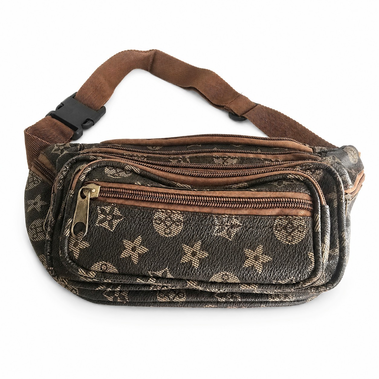 Waist Bag Women Waterproof with Adjustable Strap, Brown