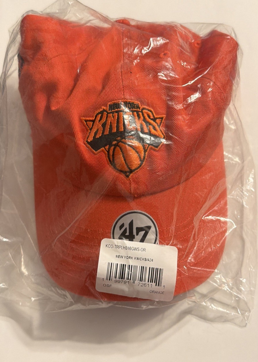 Marty Supreme A24 x ‘47 New York Knicks Embroidered Orange Hat In Hand DREAM BIG