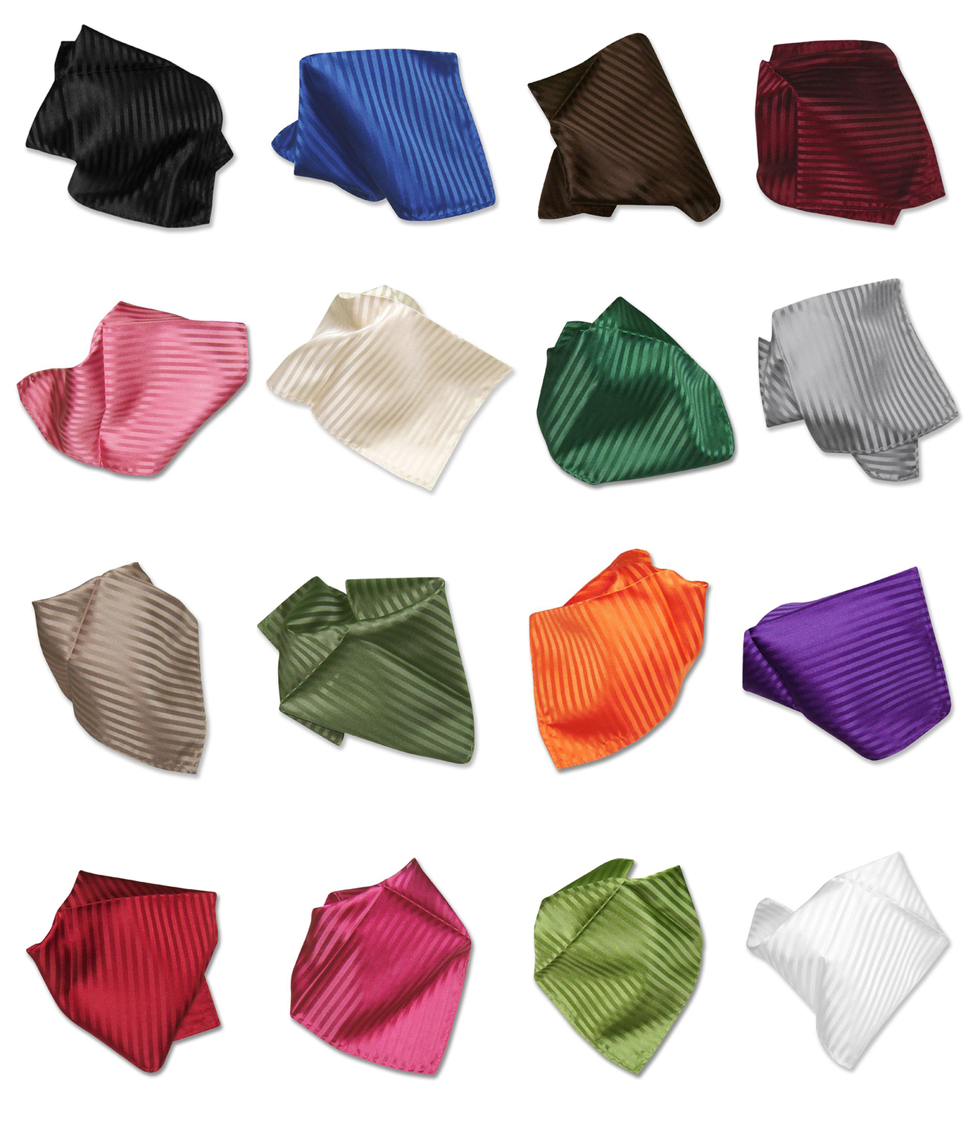 Vesuvio Napoli Striped Solid Hankerchief Pocket Square Hanky Men’s Handkerchiefs