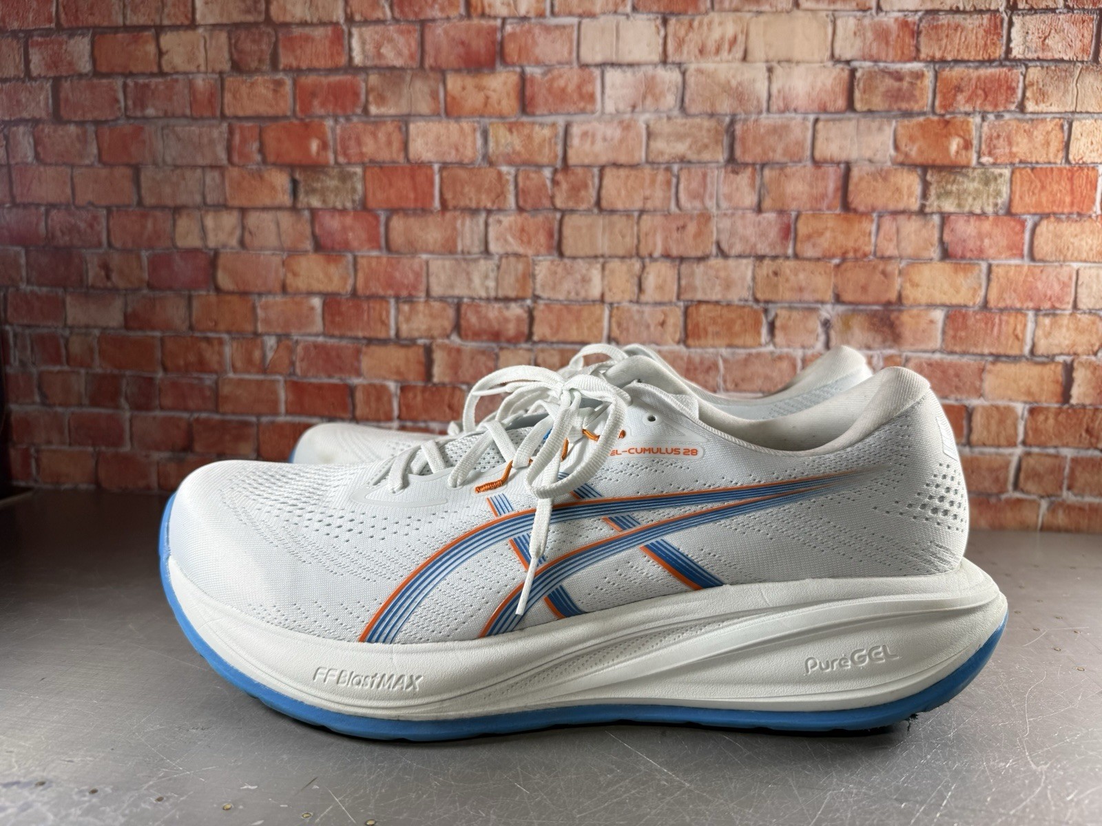 Asics Gel-Cumulus 28 Mens Size 14 Wide White Blue Athletic Running Shoes ⚡️