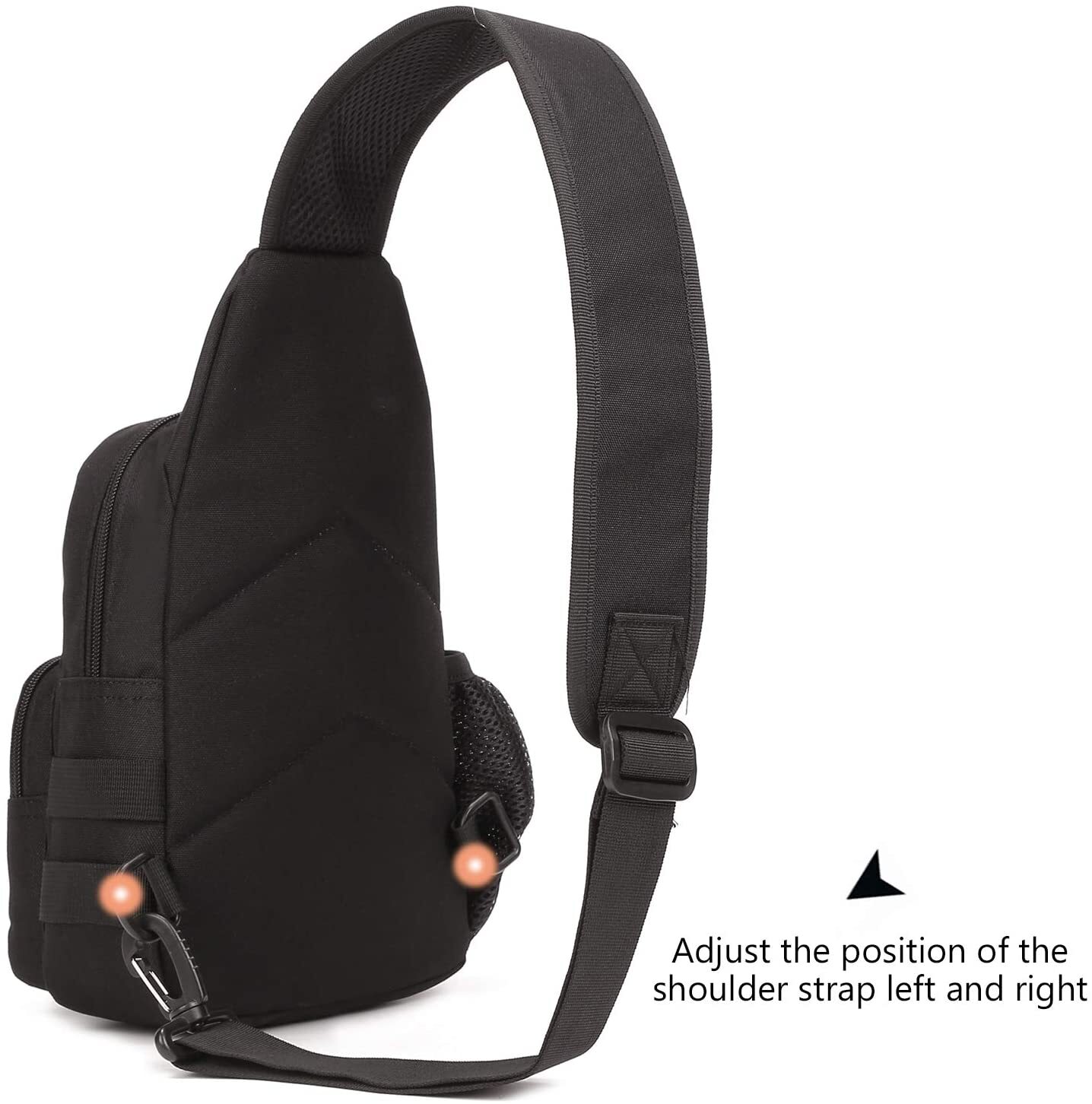 Tactical Sling Crossbody Backpack with Water Bottle Holder Military Chest Bags