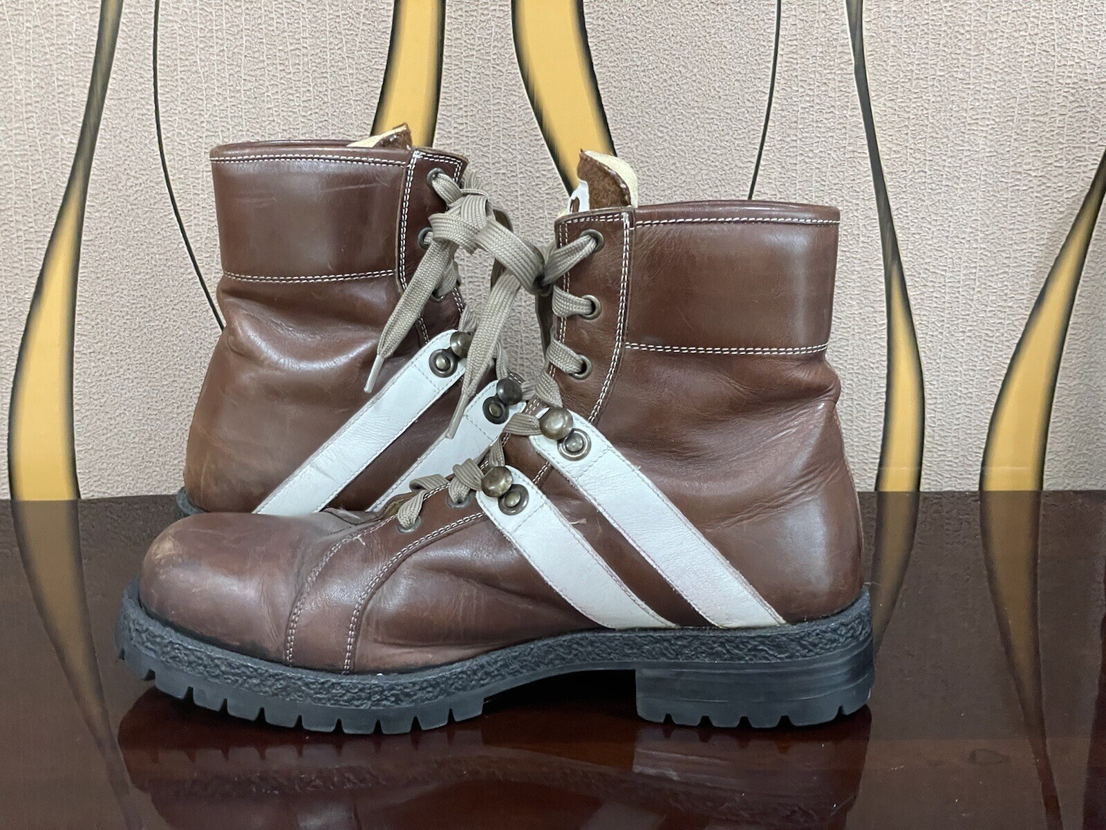 Cesare Paciotti Heroes Lace Up Leather Work Boots Mens Size 9 #A52