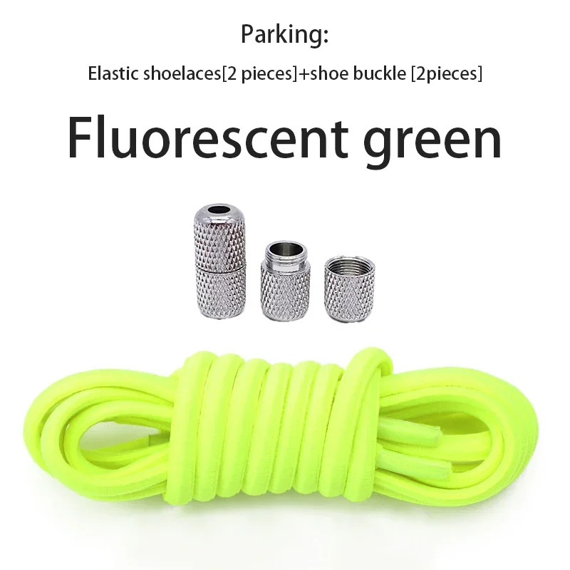 round Elastic Shoelaces for Sneakers No-Tie Tennis Shoe Laces with Rubber Band f