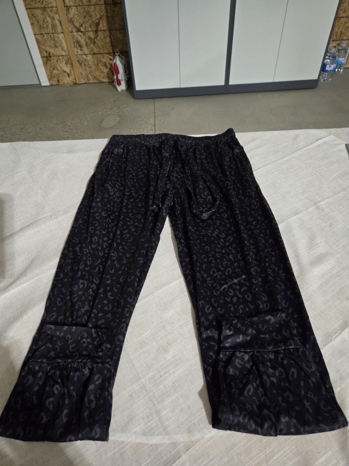 Black Leopard Print Lounge Pants