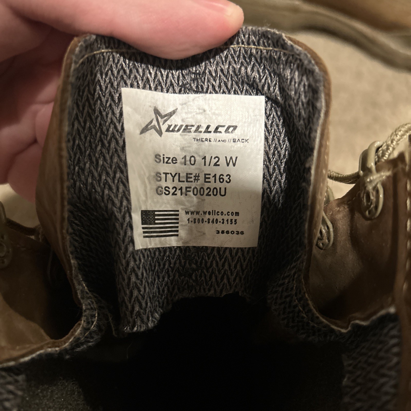 Wellco USMC Hot Boots Rugged All Terrain R.A.T. E163 Military 10 1/2 W Vibram