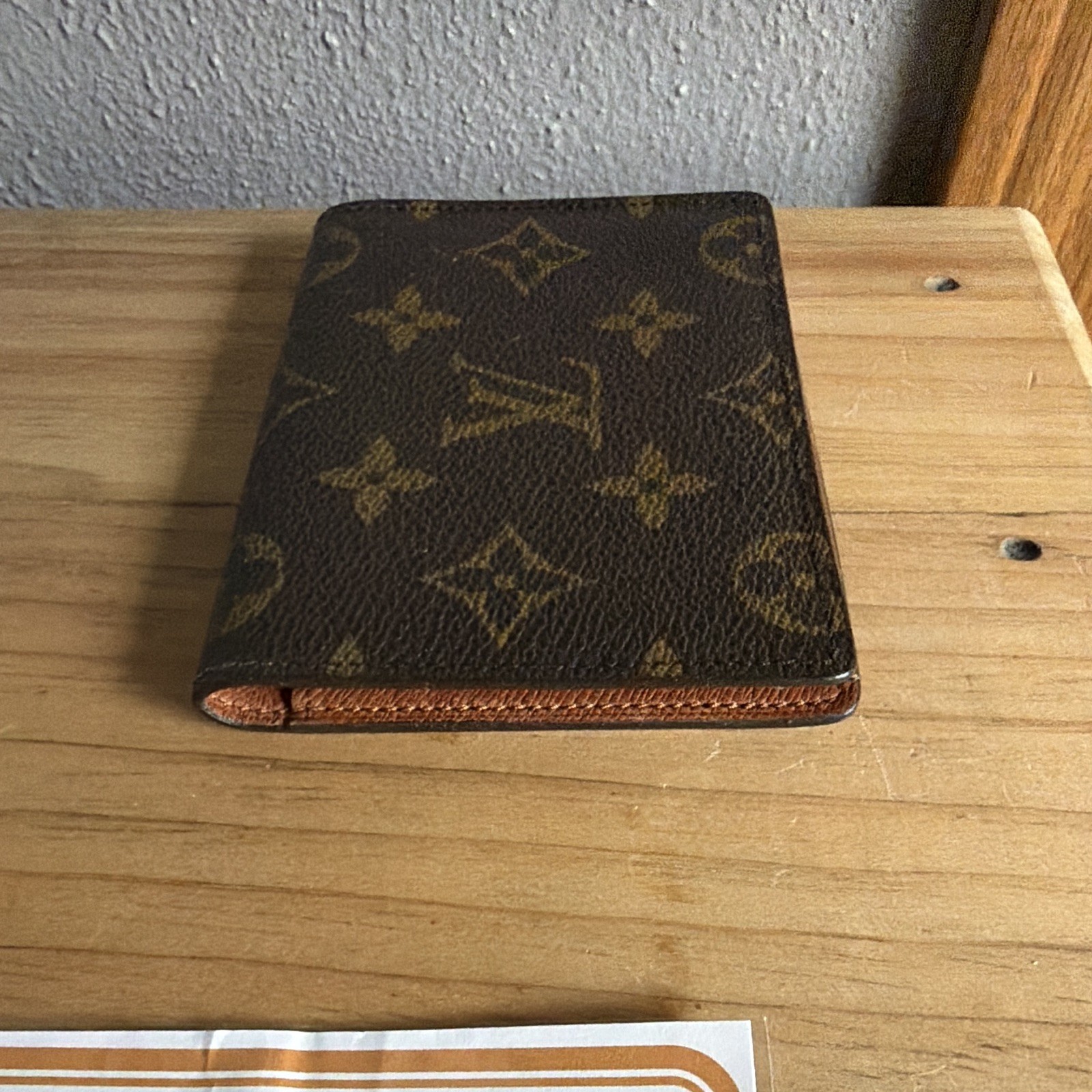 Louis Vuitton Monogram Canvas/Leather Bifold ID/Document Holder Brown
