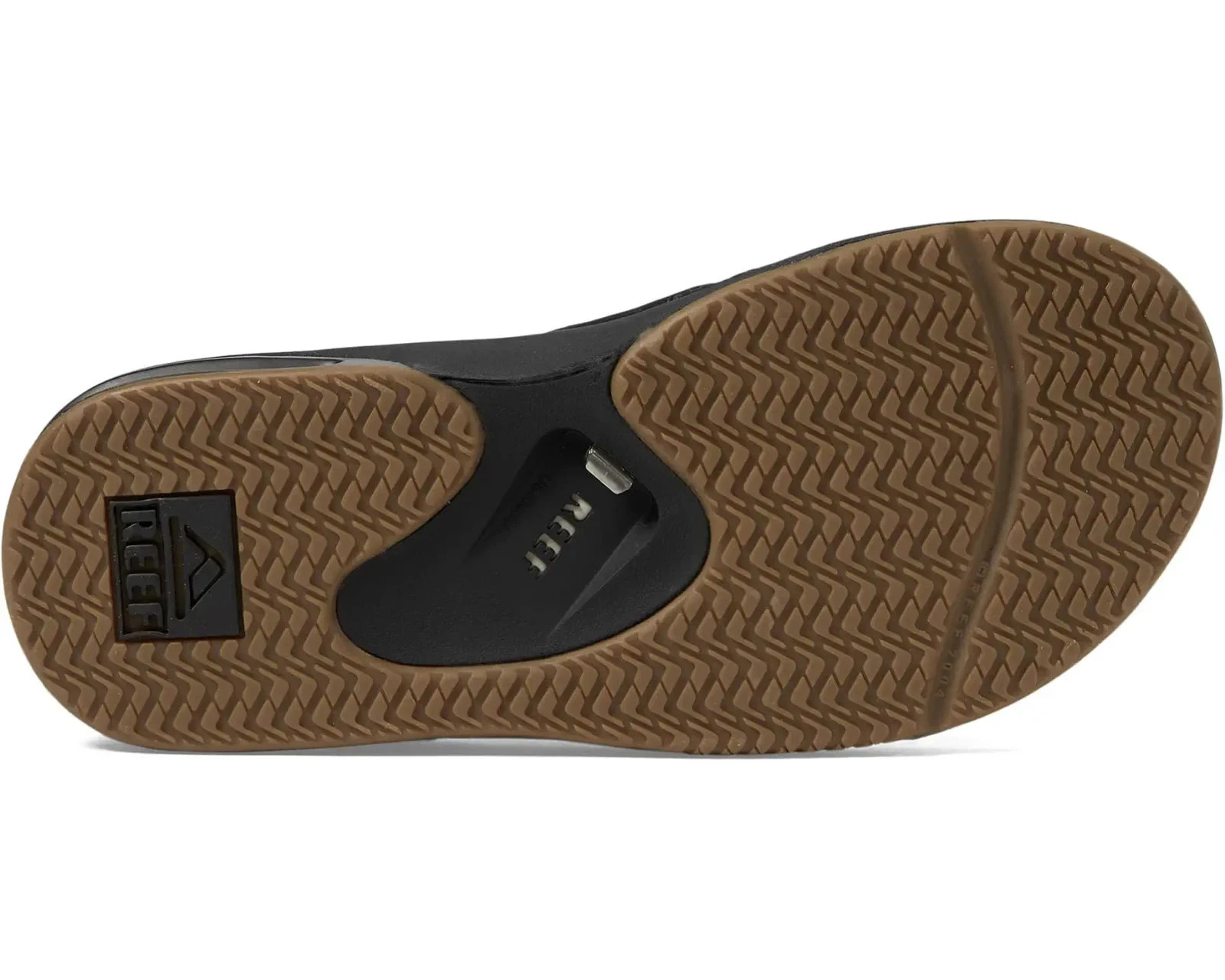 Reef Men’s Fanning Flip Flop, Black/Silver