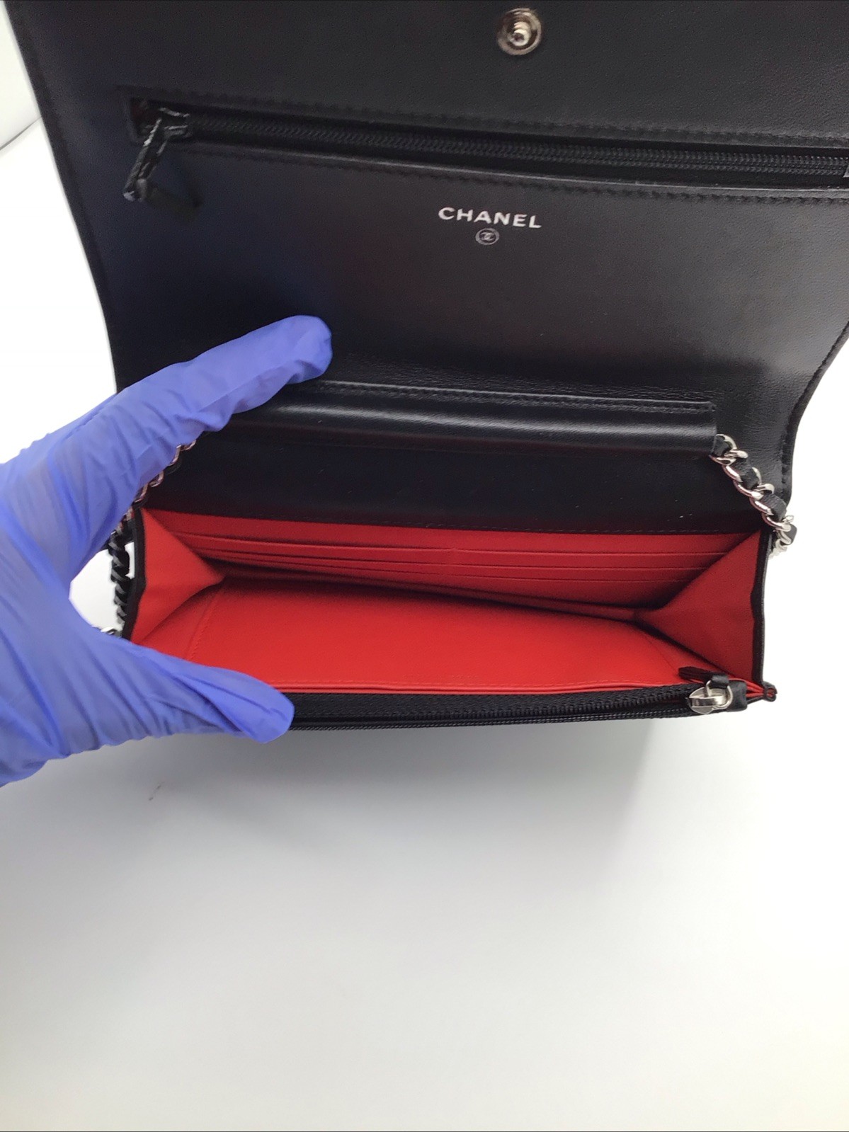 Chanel Matelasse Chain Wallet Black Leather