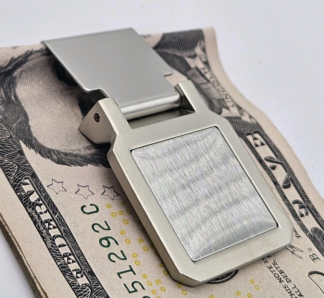 Money Clip Square Stainless Steel Men’s Wallet Card Cash Holder MCQ