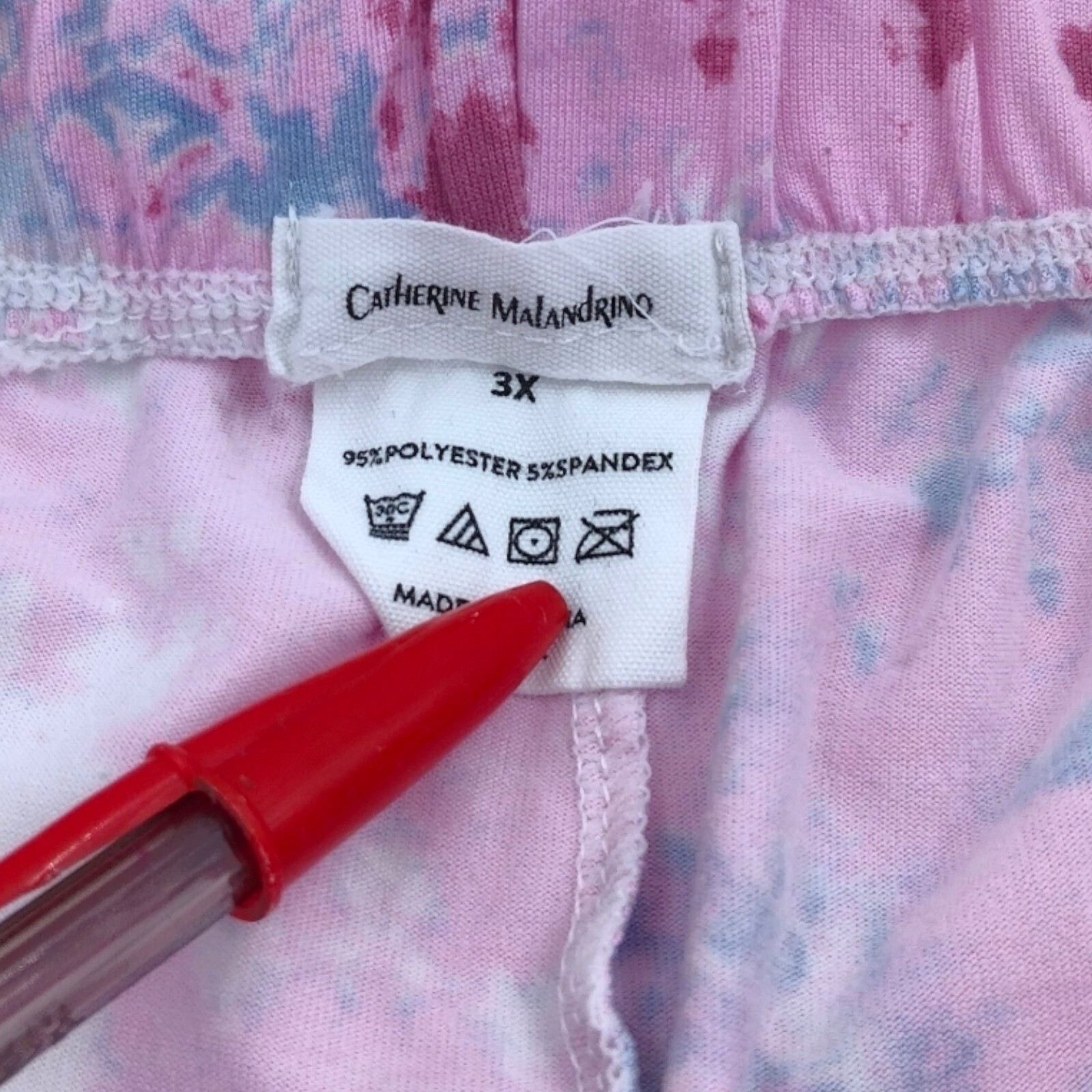 Catherine Malandrino Womens Plus Size 3X Pink Stretch Pajama Shorts Lounge Sleep