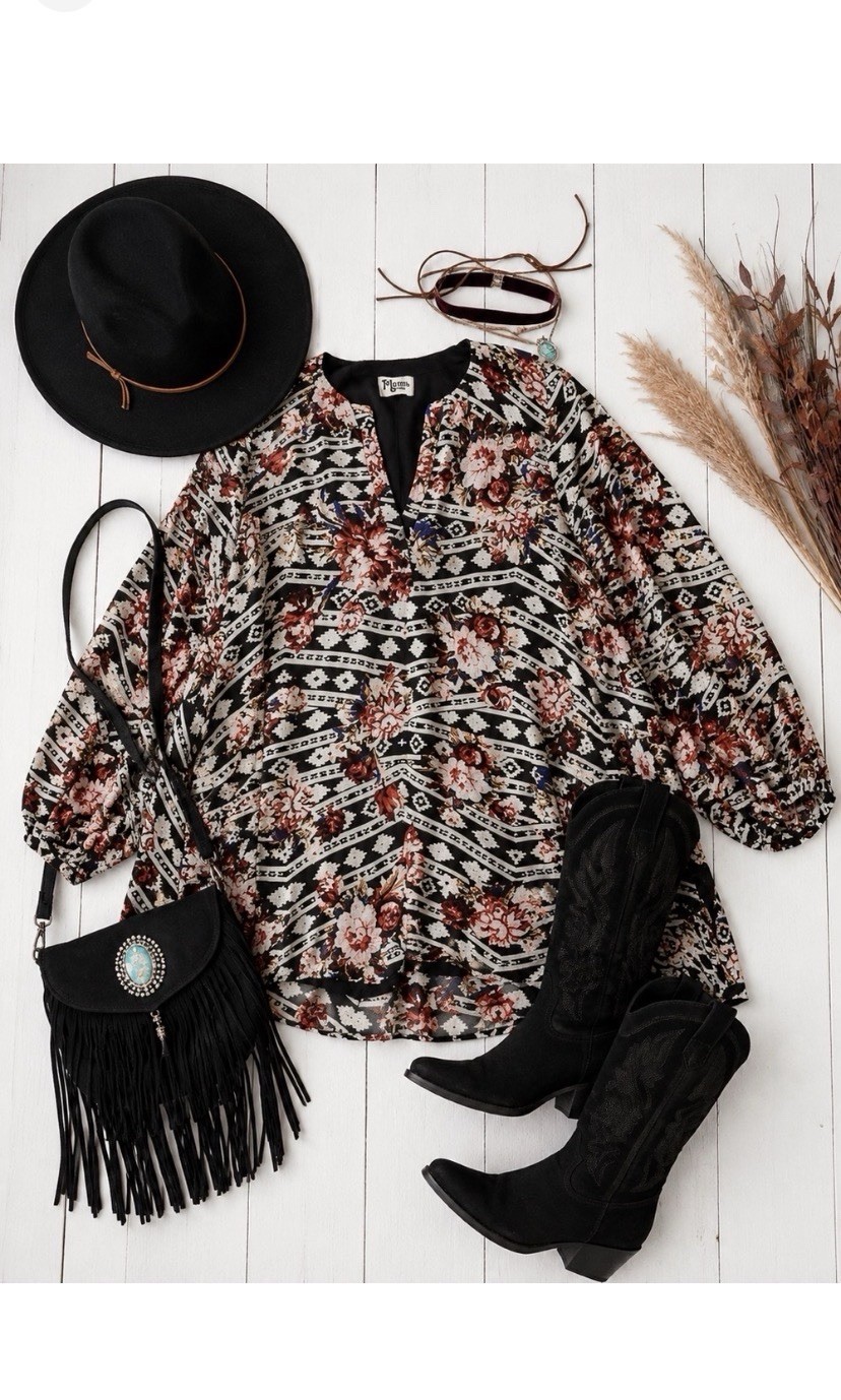 Show Me Your MUMU Floral Tribal Boho Mini Dress Size Medium