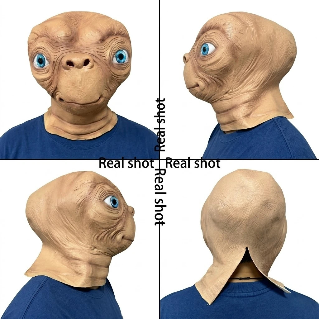 ET Alien Latex Mask Halloween Carnival Party Movie E.T. the Extra-Terrestrial Re