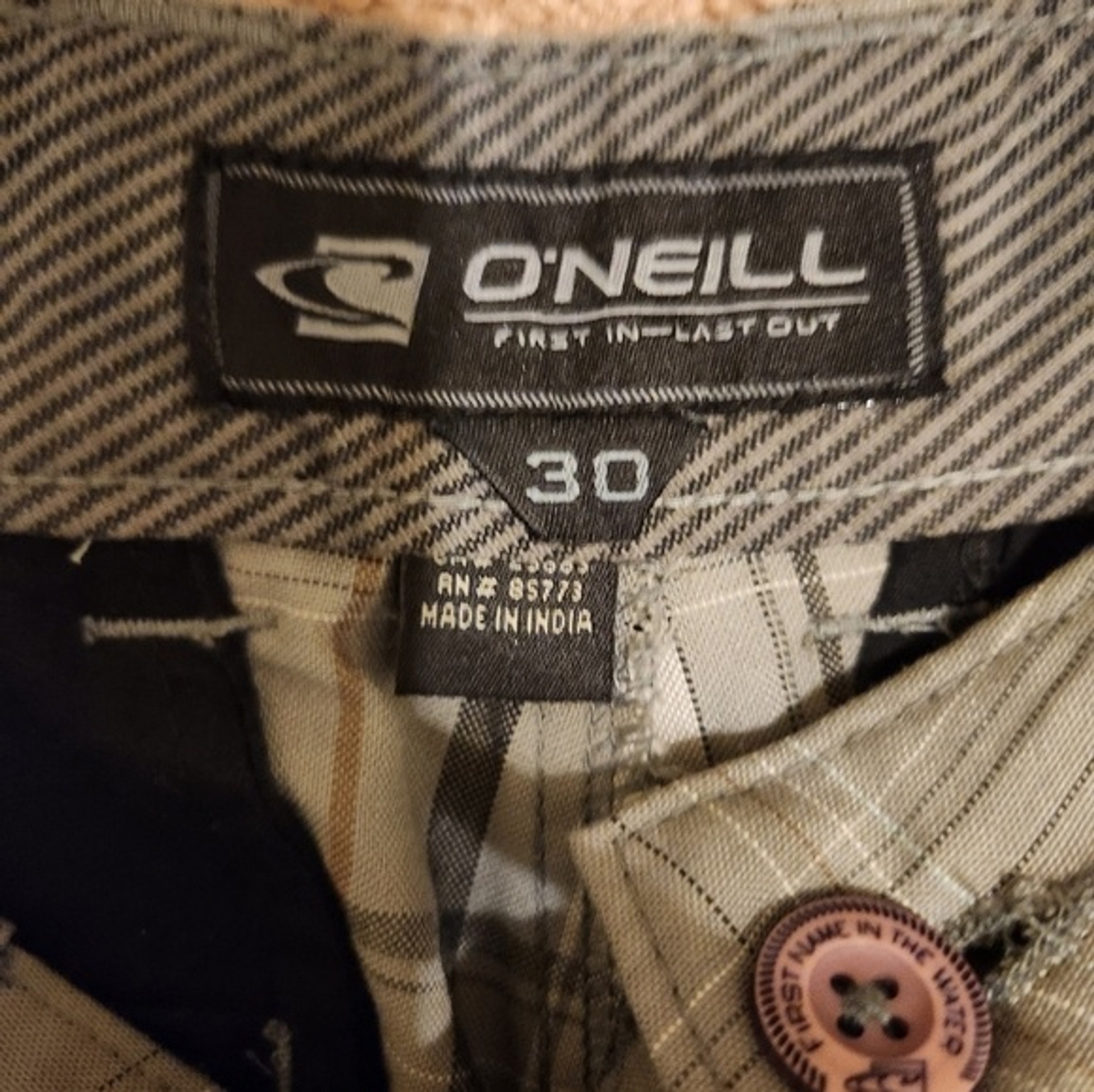 O’Neill First in Last in size 30 waist 11 Length bermuda shorts
