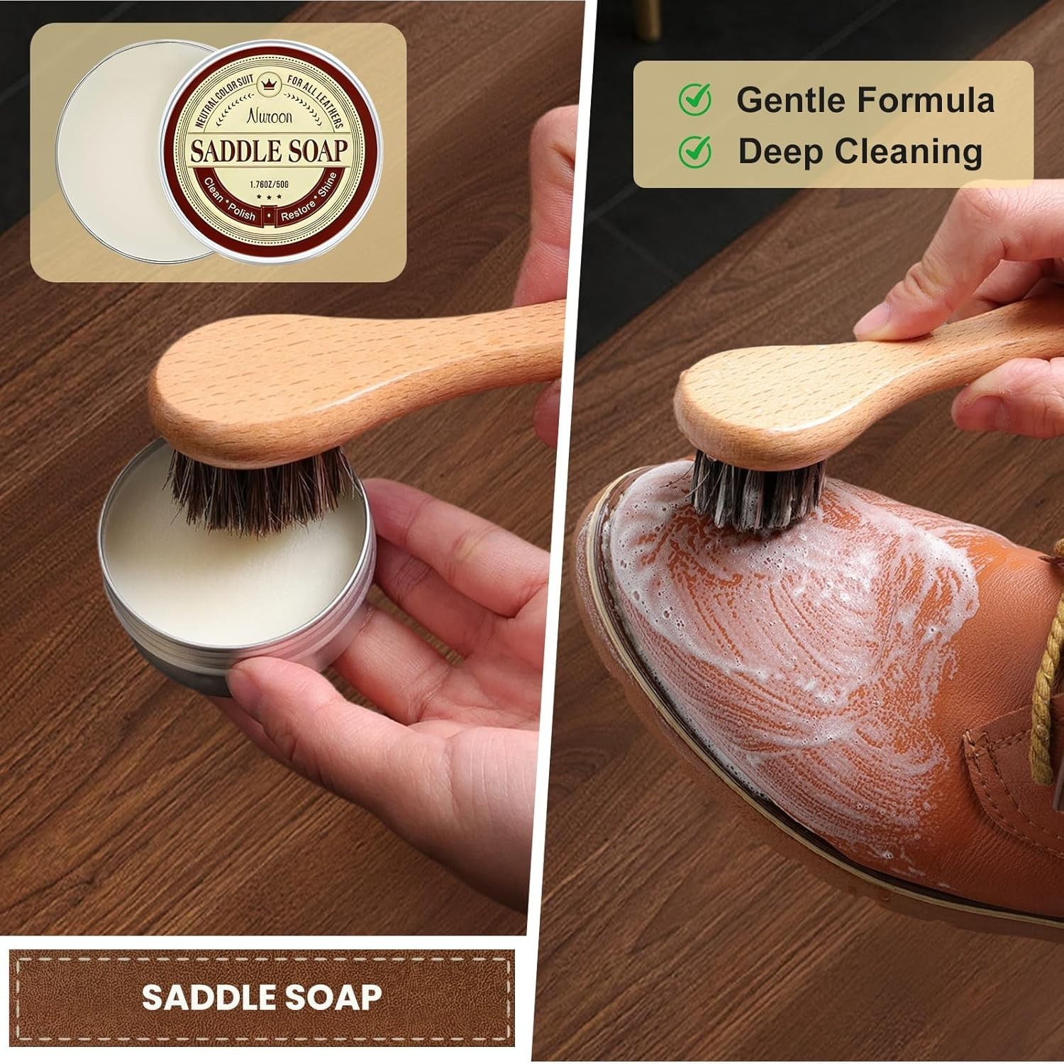 Complete Leather Care Kit – Brushes, Soap, Oil, Wax