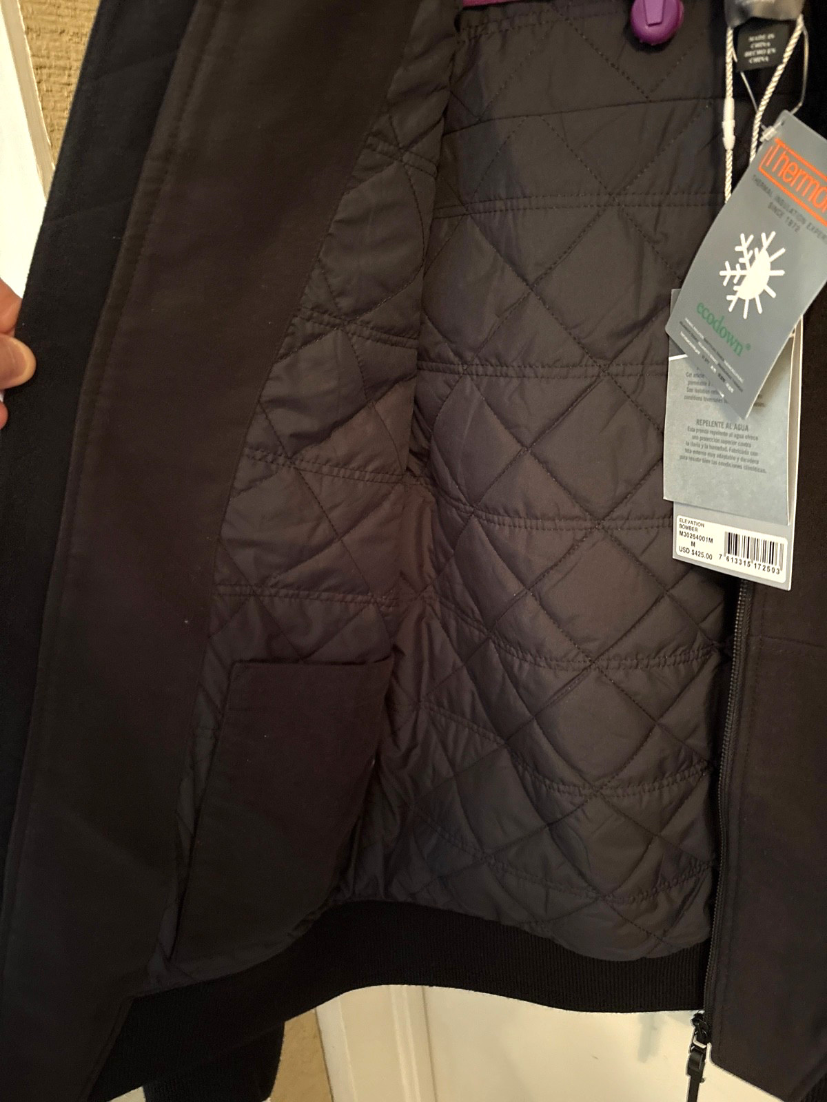 Victorinox Elevation Bomber Jacket with Thermore Ecodown Insulation Size M