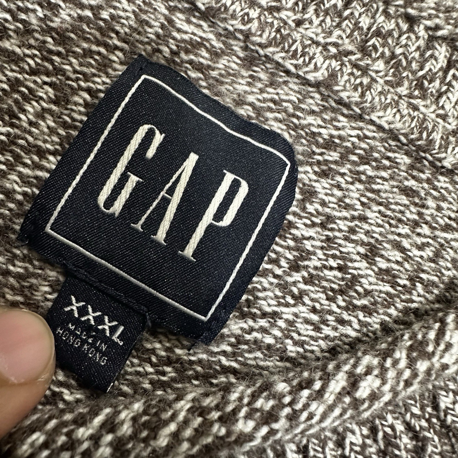 Vintage Gap Men’s Sweater 3XL Roll Neck Wool Blend Abstract Y2K