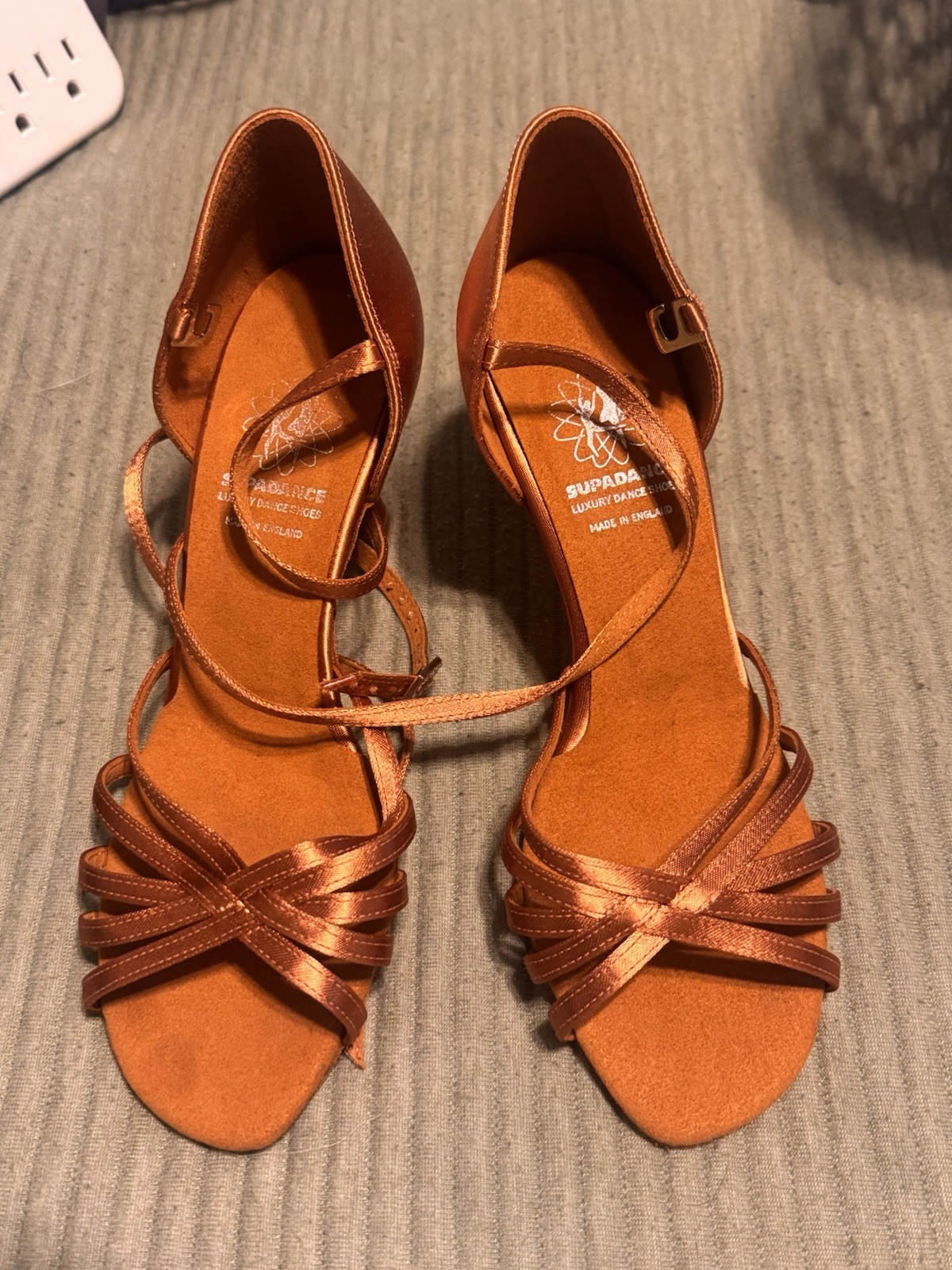 Supadance Women’s Brown Strappy Open Toe Ballroom Dance Shoes