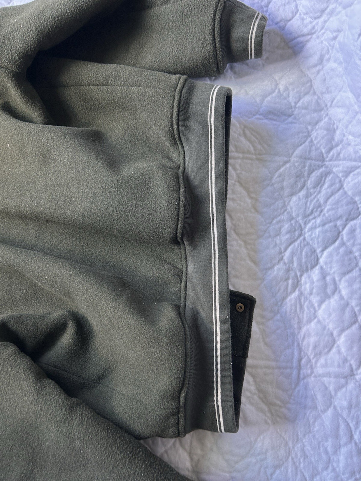 Gap Men’s Green Varsity Jacket, Snap Closure, Embroidered Logo, Lined, S