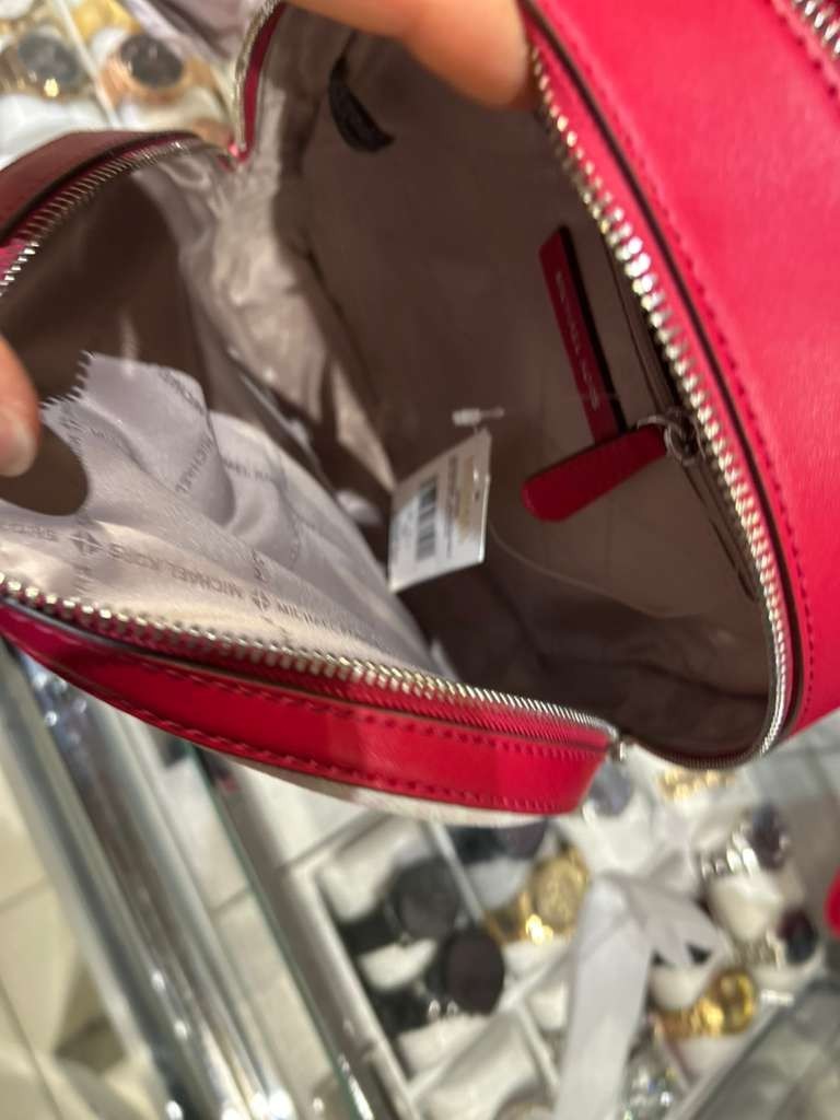 Michael Kors Jaycee Women Medium Logo Zip Pocket Backpack Dark Raspberry Multi
