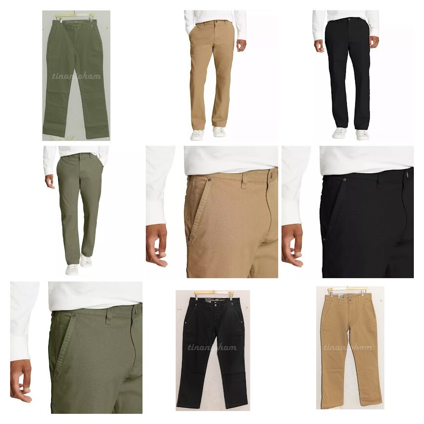 BLACK , GREEN , TAN Eddie Bauer Men’s Canvas Utility Pants