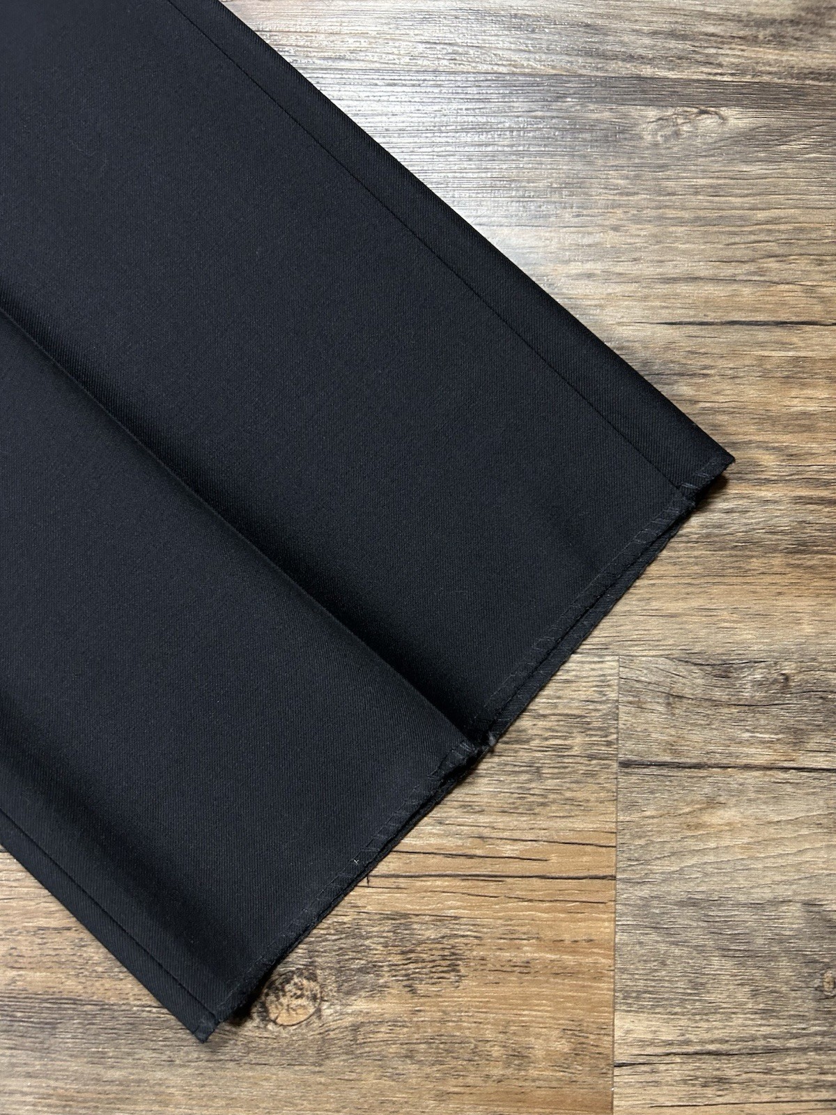 Samuelsohn Pants Men’s 33×38 Unhemmed Black Super 110’s Pleated Wool Italy L-4