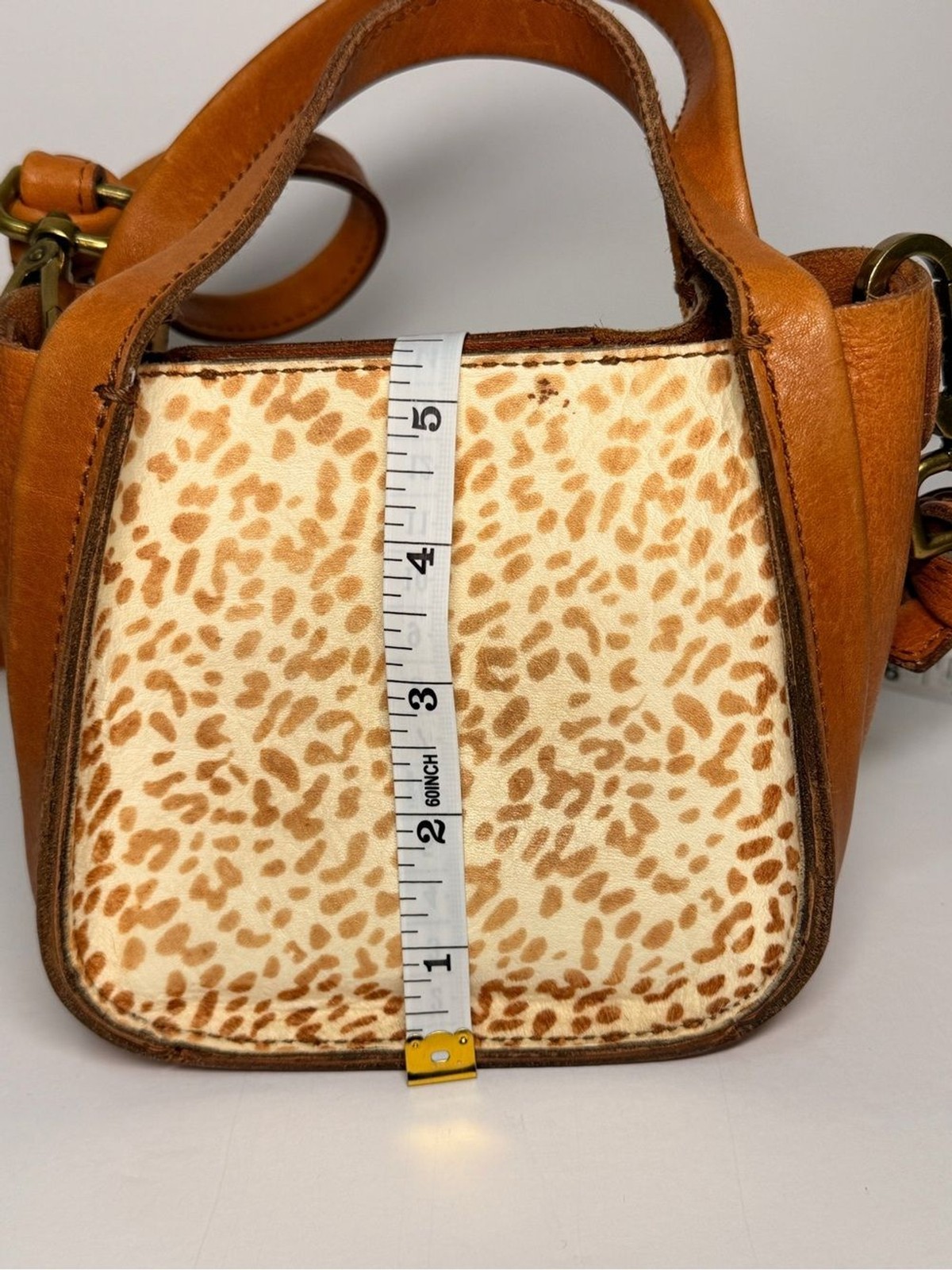 Madewell Micro Sydney Cheetah Print Leather Crossbody Bag