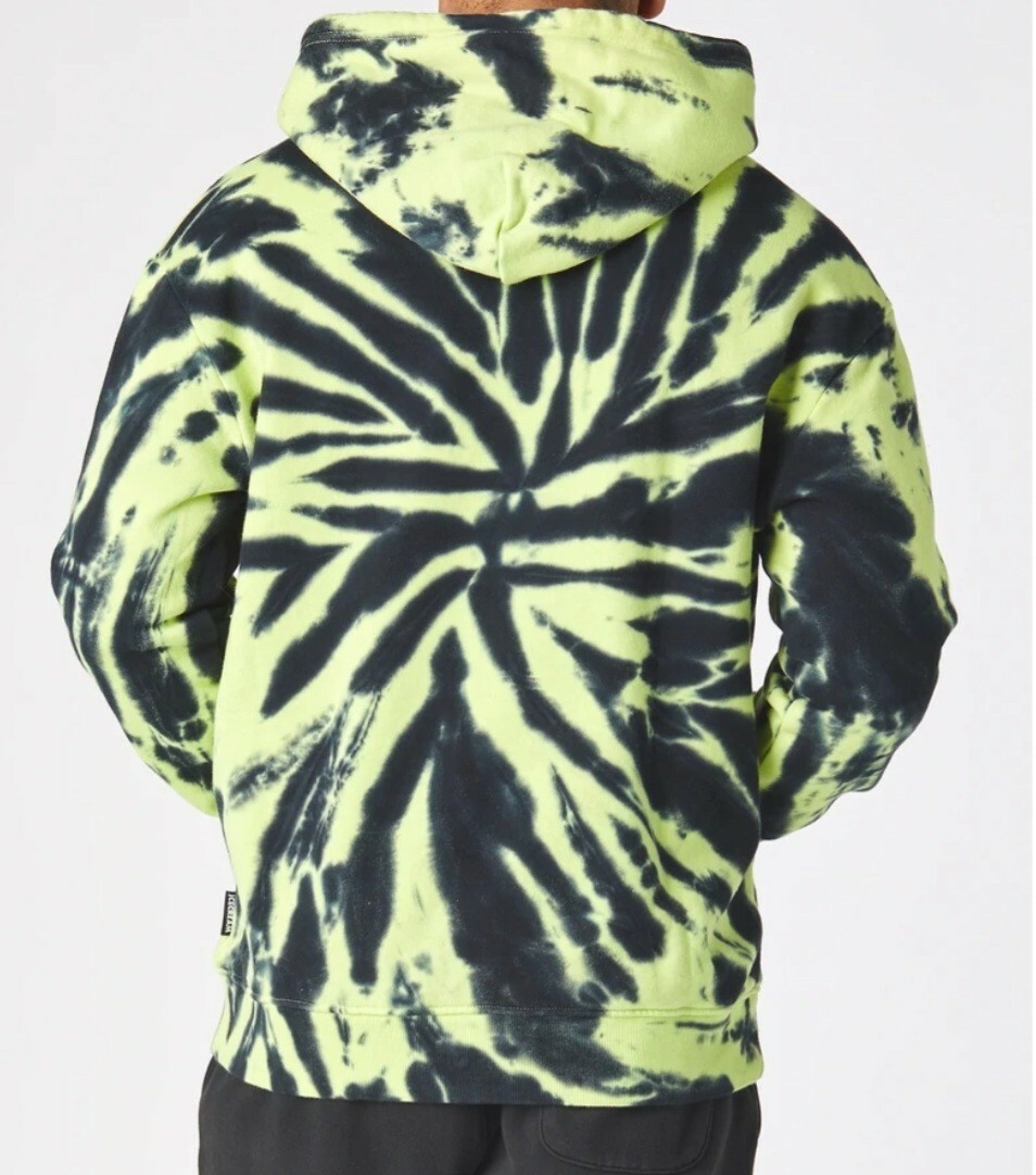 Icecream Stone Tie Dye Hoodie Neon Yellow L