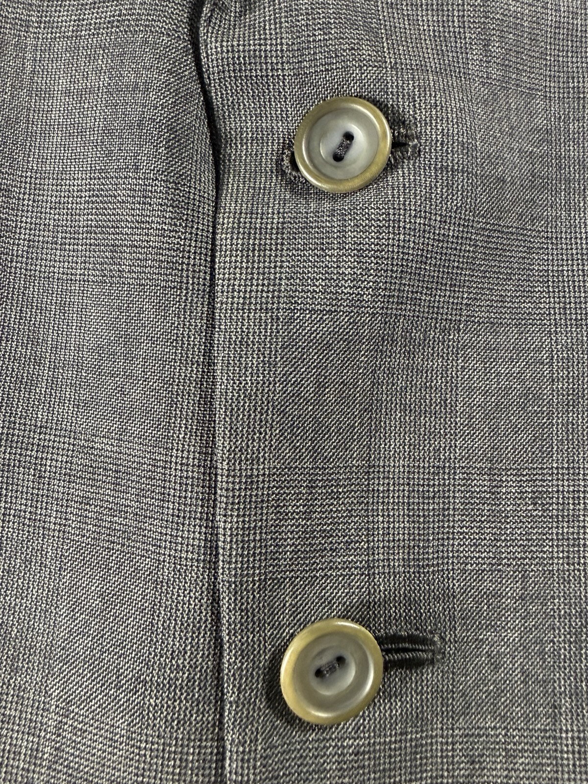 Henry Poole Bespoke Savile Row Gray Glen Check Blazer 40R Est Wool Vintage 1979