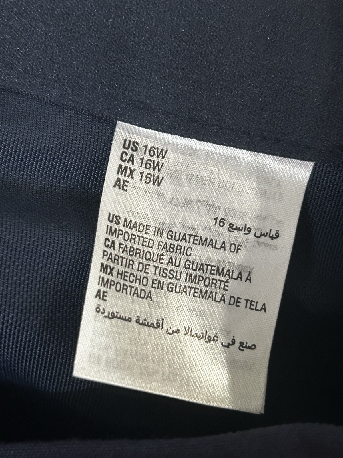 JM Collection Straight Leg Dress Pants Womens 16W Navy Blue Mid Rise j117
