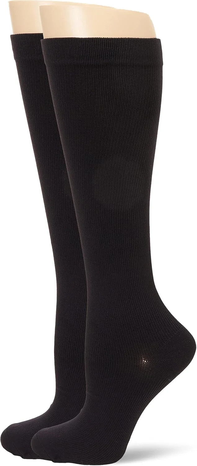 MediPeds Over the Calf (OTC) Mild Compression Socks, X-Large /12-15, Black