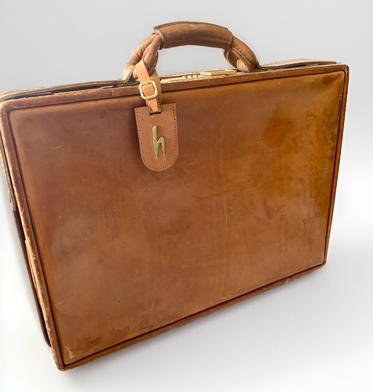 Vintage Hartmann Belting Leather 18 Inch Attache Briefcase Brown