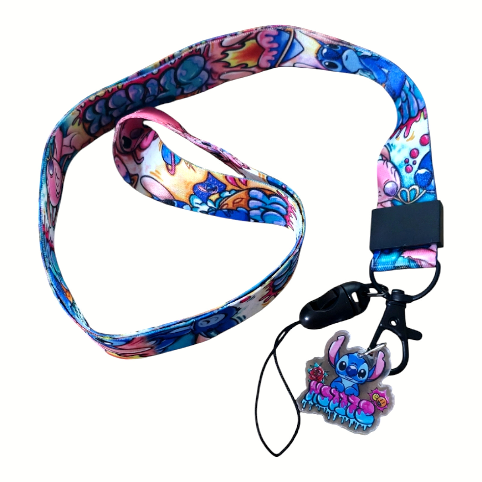 Disney Stitch Lilo And Stitch Cartoon Character Colorful Lanyard ID Badge Holder