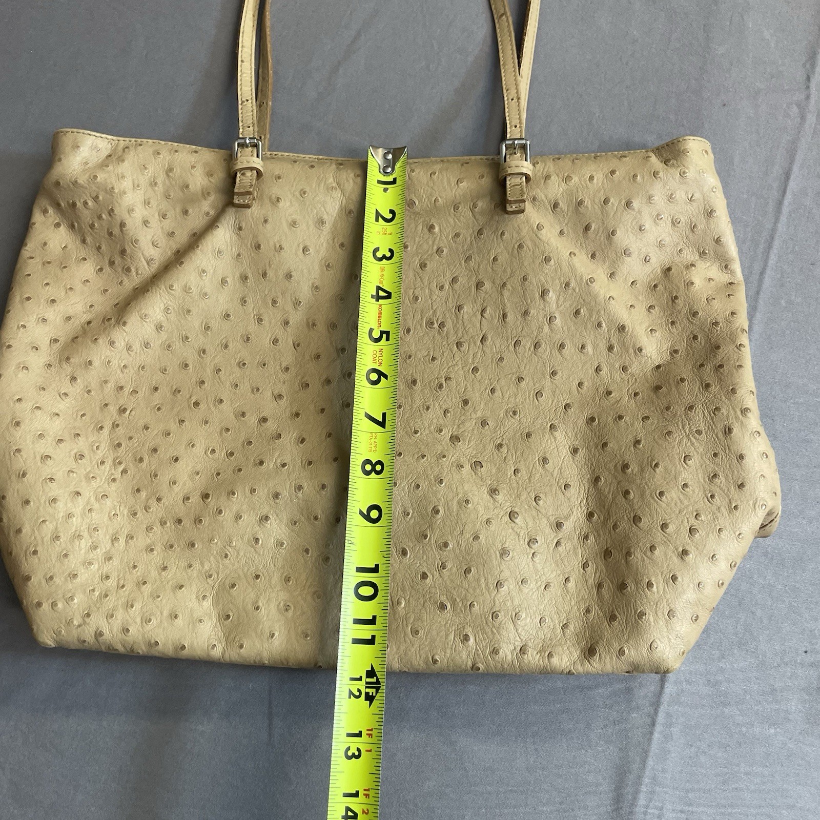 Furla embossed ostrich tote bag
