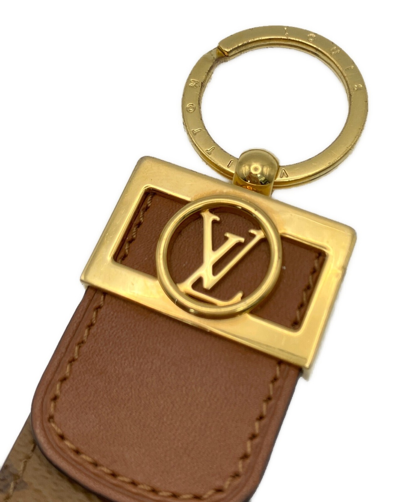 Louis Vuitton Porte Clés Dragonne Dauphine M69313 Key Holder Bag Brown Used