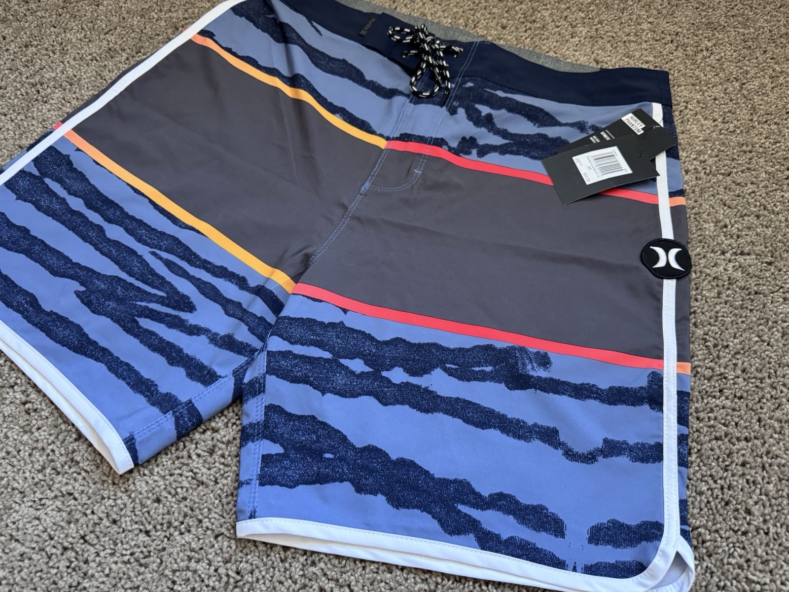 $65 BRAND NEW HURLEY PHANTOM MENS SWIM BOARD SHORTS FLASHBACK 32 X 18