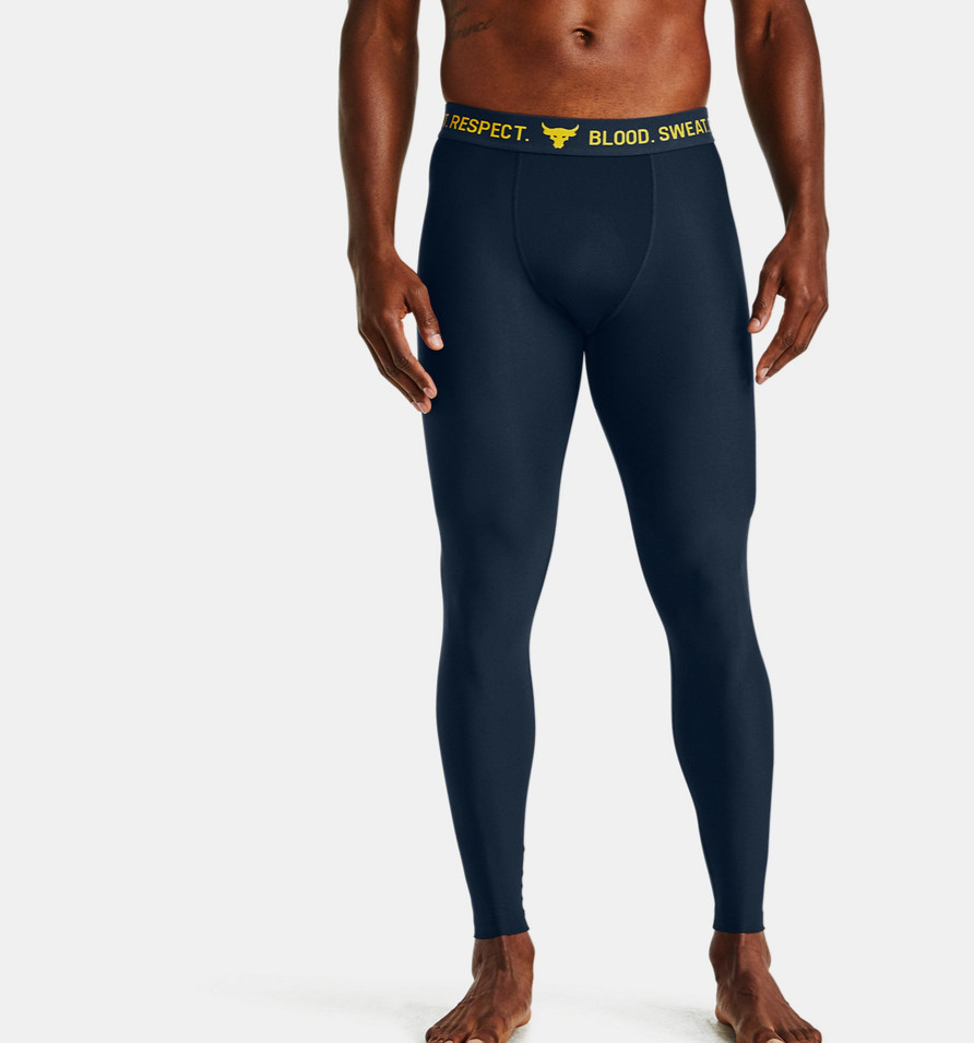 Under Armour Men’s Project Rock HeatGear Armour Leggings 1353901-408 Size M NWT