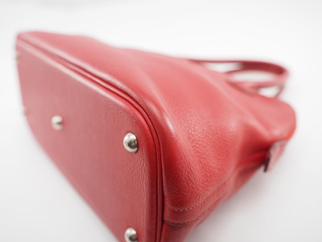HERMES Bolide 31 Red Rouge Vif Hand Bag W 32cm x H 24cm x D 13cm Ladies