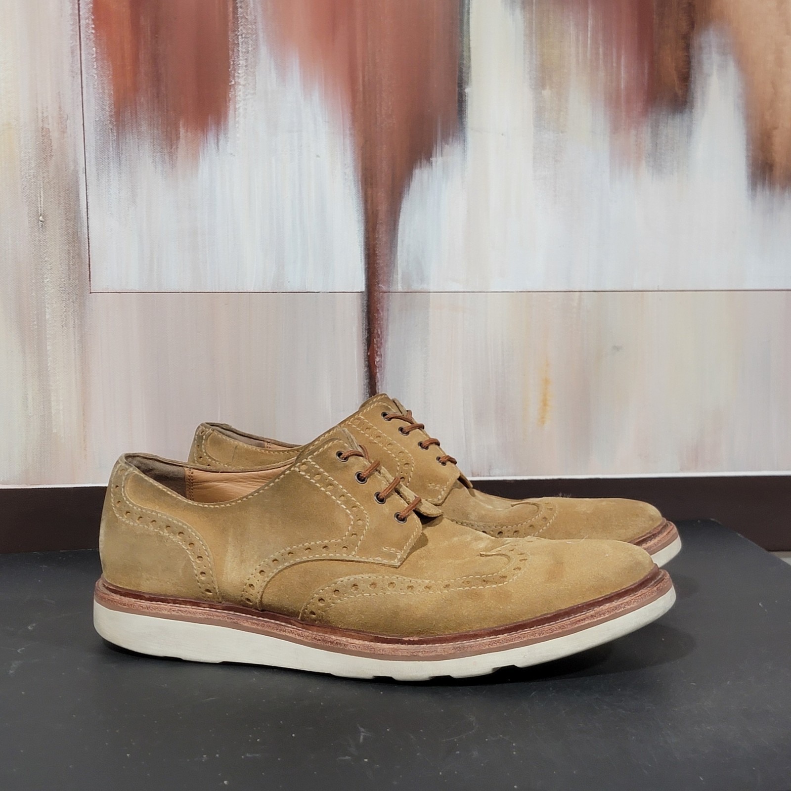 Coach New York Men’s Brown Leather Derby Dress Shoes Handcrafted Tan SZ 11.5 D