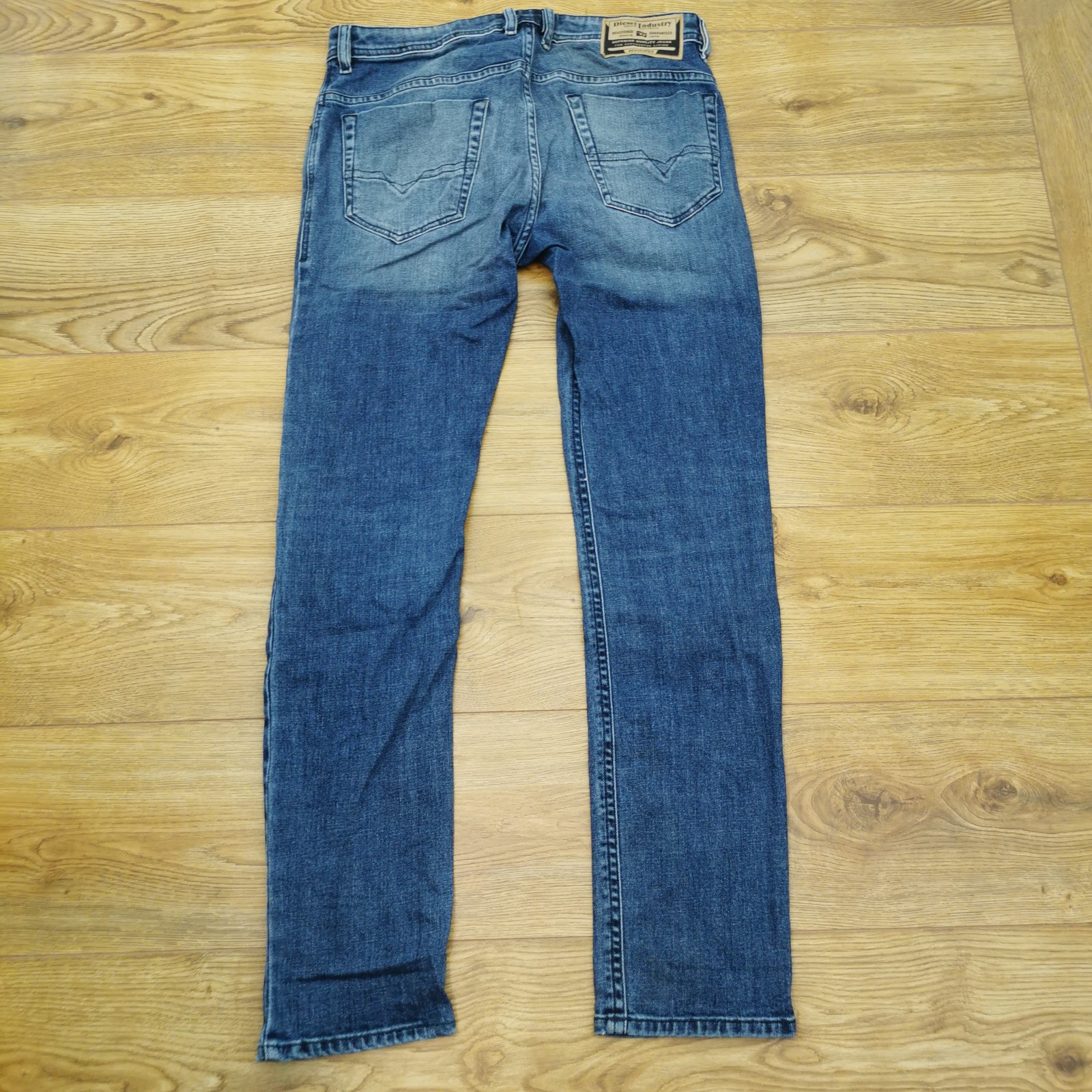 Diesel Thommer-X Jeans Mens W33 L32 Blue Slim Skinny Fit Stretch Zip R90IM