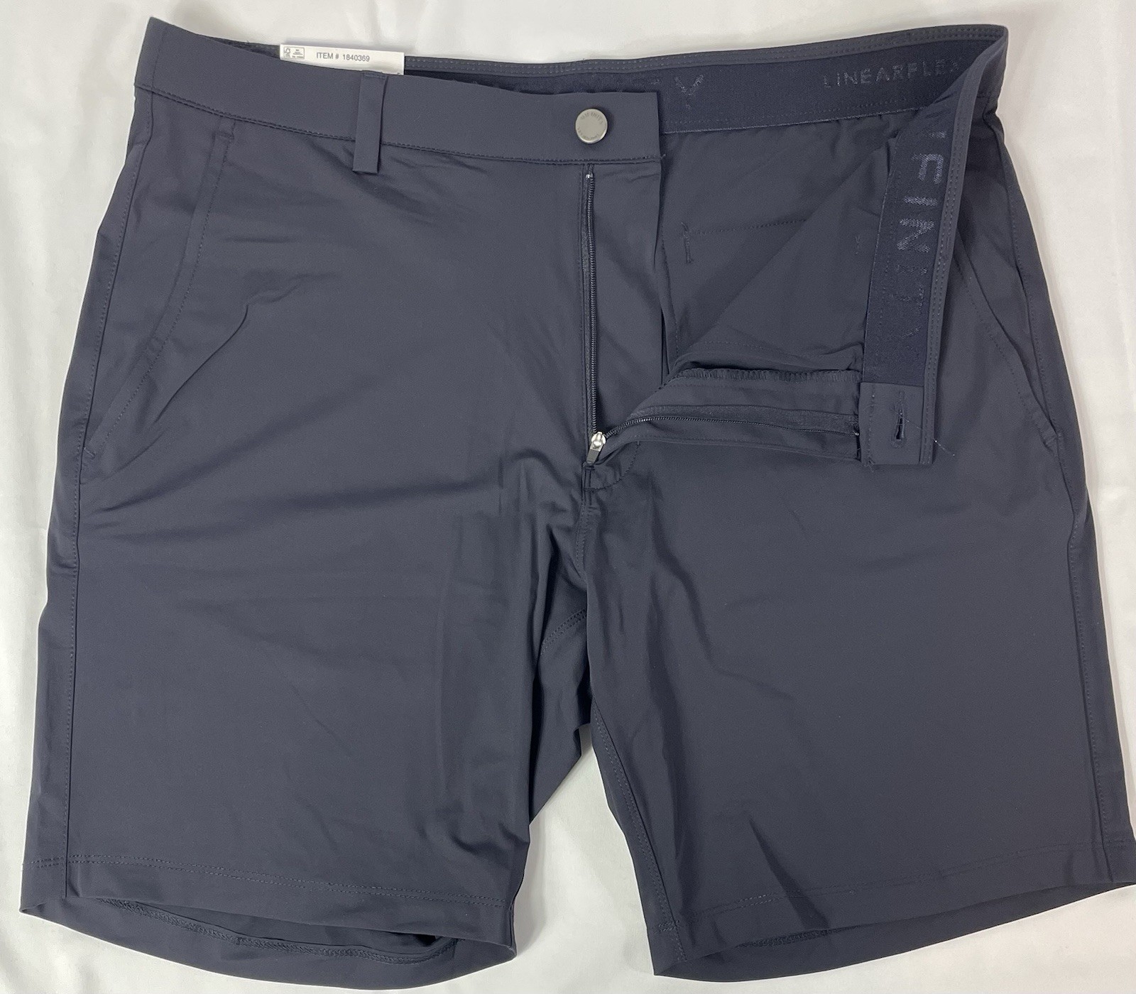 Infinity Men’s 36 LINEARFLEX NAVY PERFORMANCE Stretch Short **fit 37×8.5** NWT