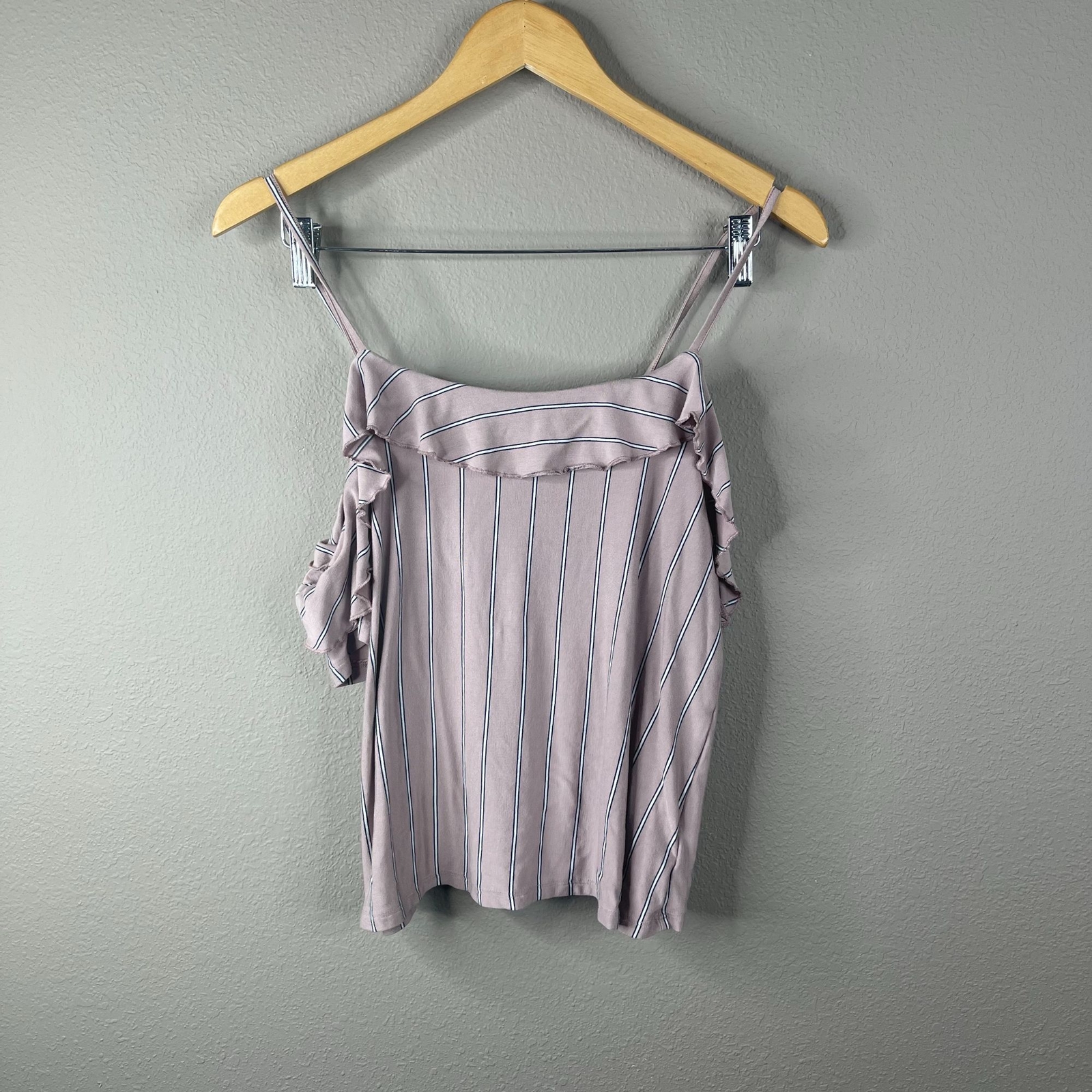 American Eagle Womens Top Size M Striped Off the Shoulder Summer Boho