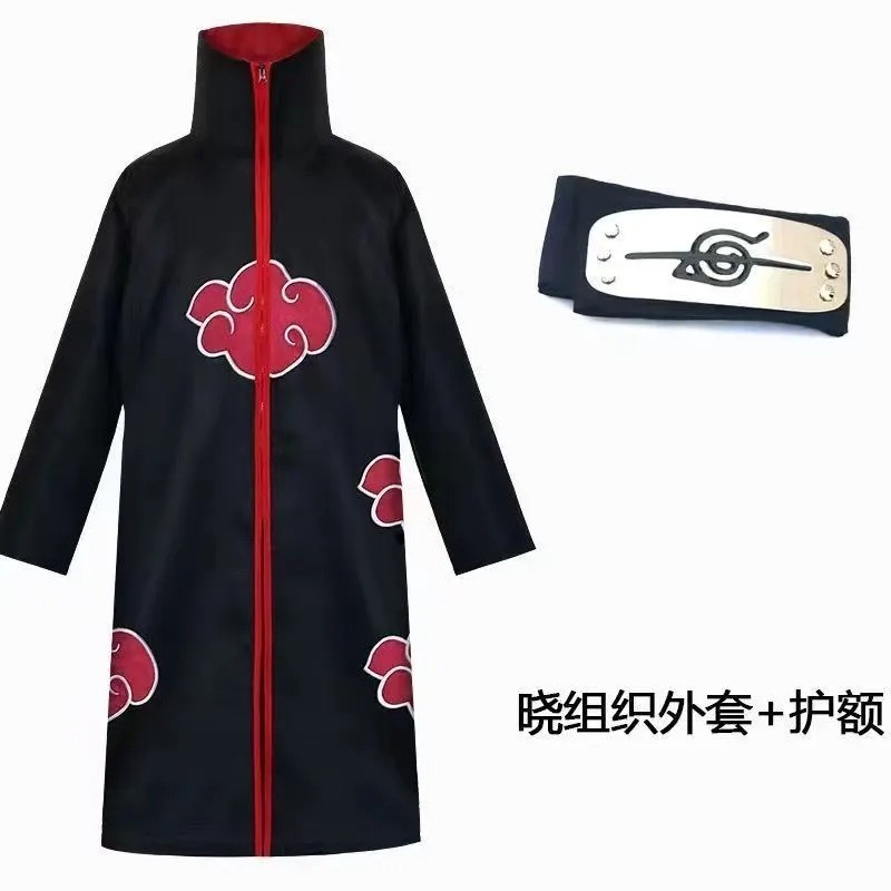 Naruto Akatsuki Tobi Uchiha Obito Robe Cloak Coat + Resin Mask Cosplay Costume