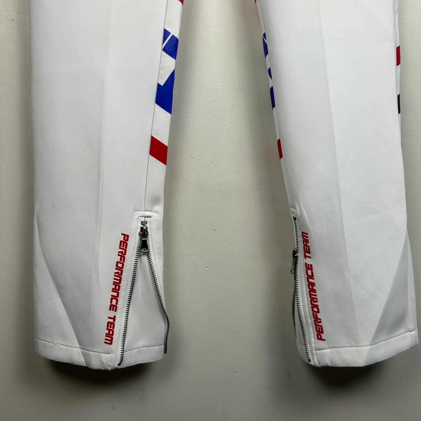 Rockstar Original Jabez Track Pants Men M White Red Blue Moto Streetwear Joggers