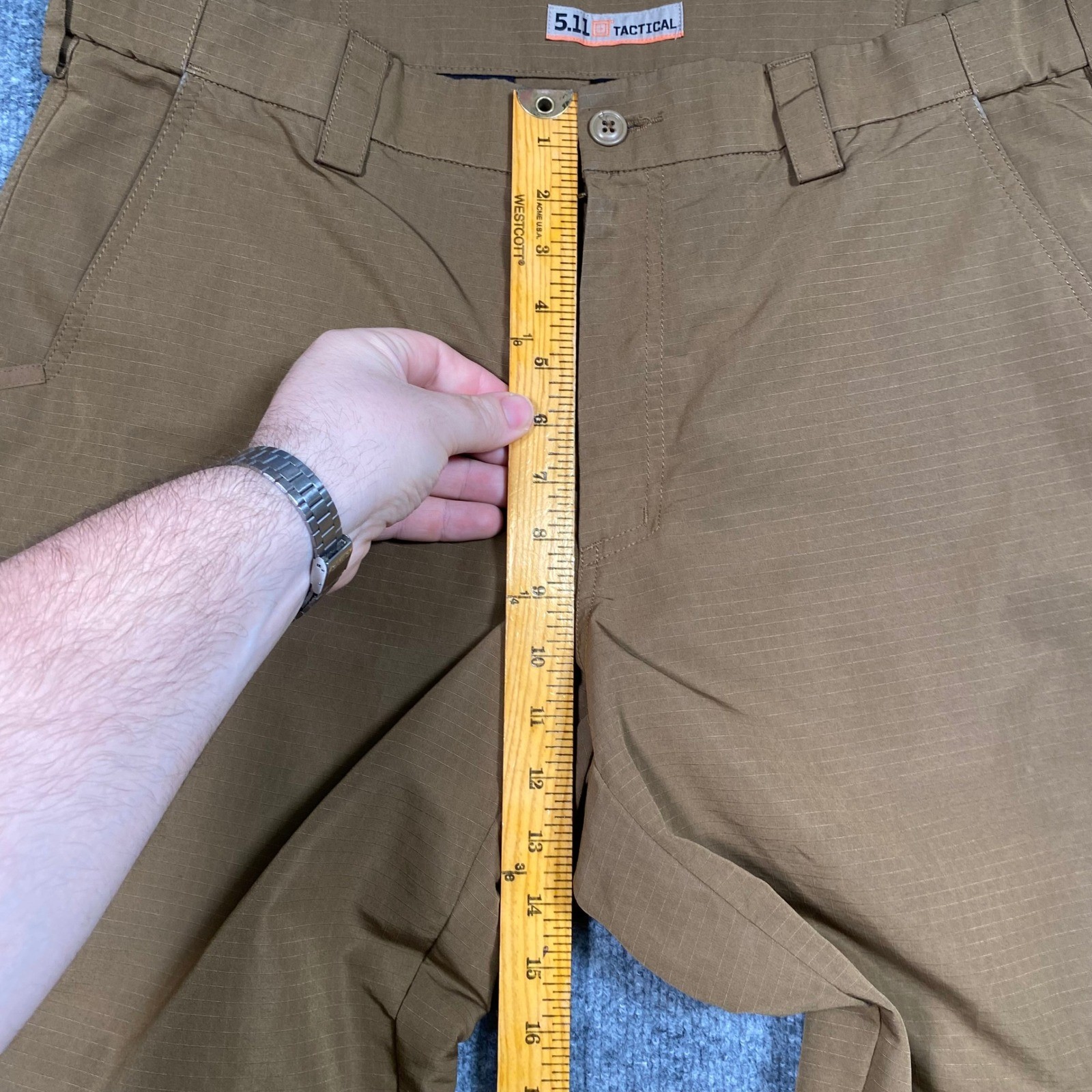 5.11 Tactical Fast-Tac Urban Pants Mens 38×30 Battle Brown Ripstop 74461-116