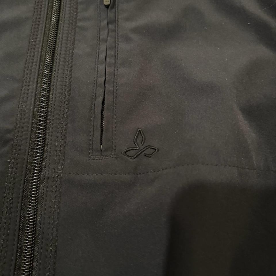 prAna Flex Jacket Mens Small Black Full Zip Lightweight Stretch Performance